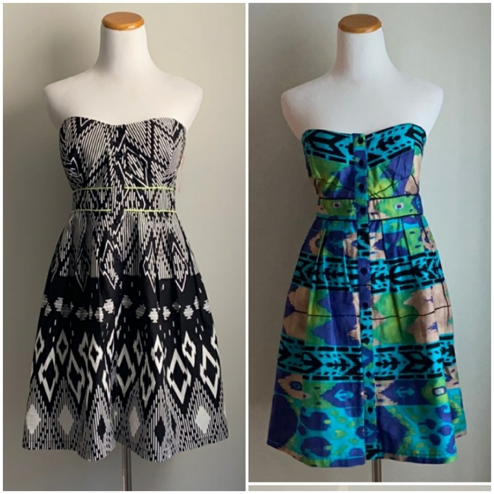 Lot of 2 strapless dresses